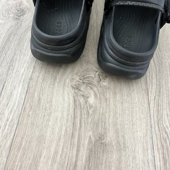 Crocs Men's 13 Black Iconic Comfort Clogs Slingback Adjustable Strap - Picture 7 of 11